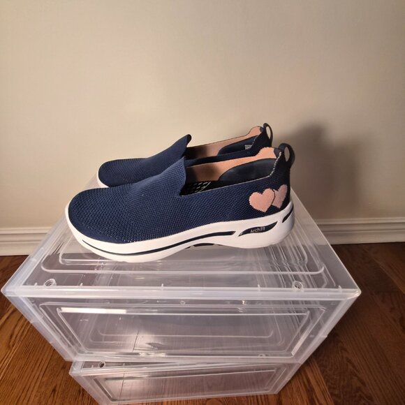 Skechers Women GO Walk Navy Sneakers, Size 7.5 - Picture 12 of 12